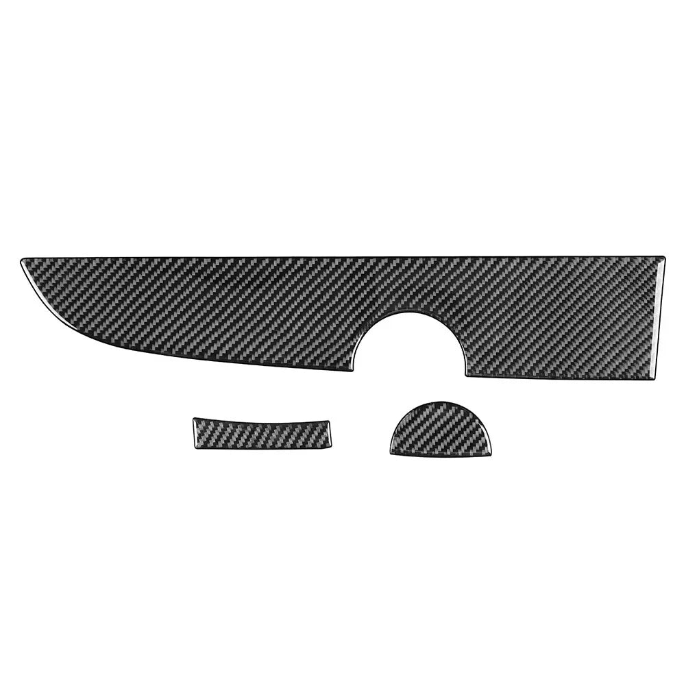 3 x Co-pilot Dashboard Panel Covers Carbon Fiber for Fiat 500 (2012-2015)