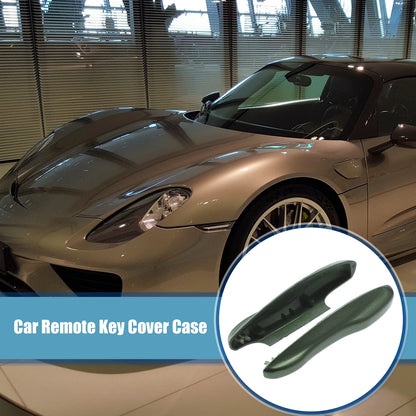Set of 2 Car Remote Key Side Cover Cases for Porsche Taycan 911 (2020–2021) Green