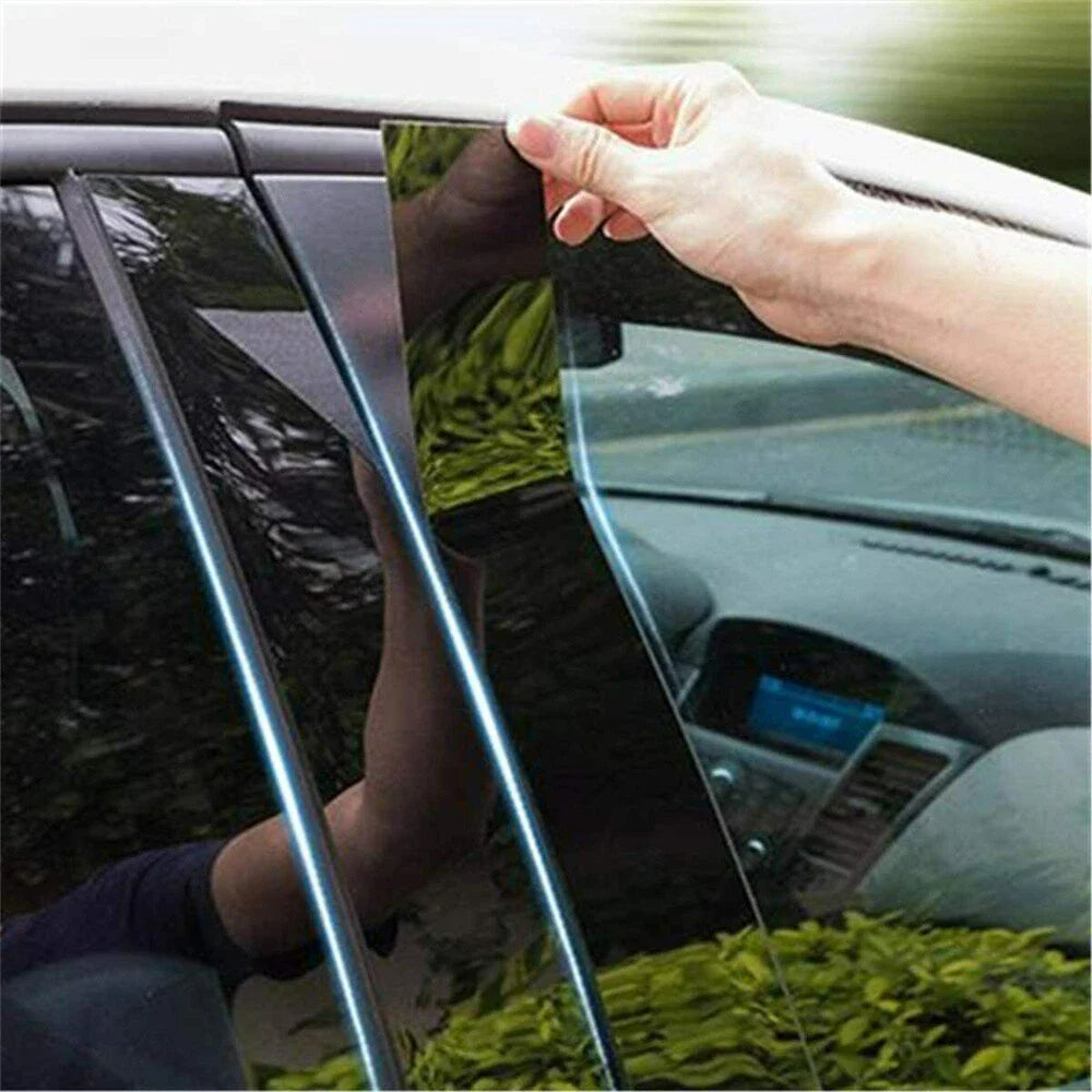 Glossy Black Door Window Pillar Post Covers for Honda Fit Jazz (2014-2019)