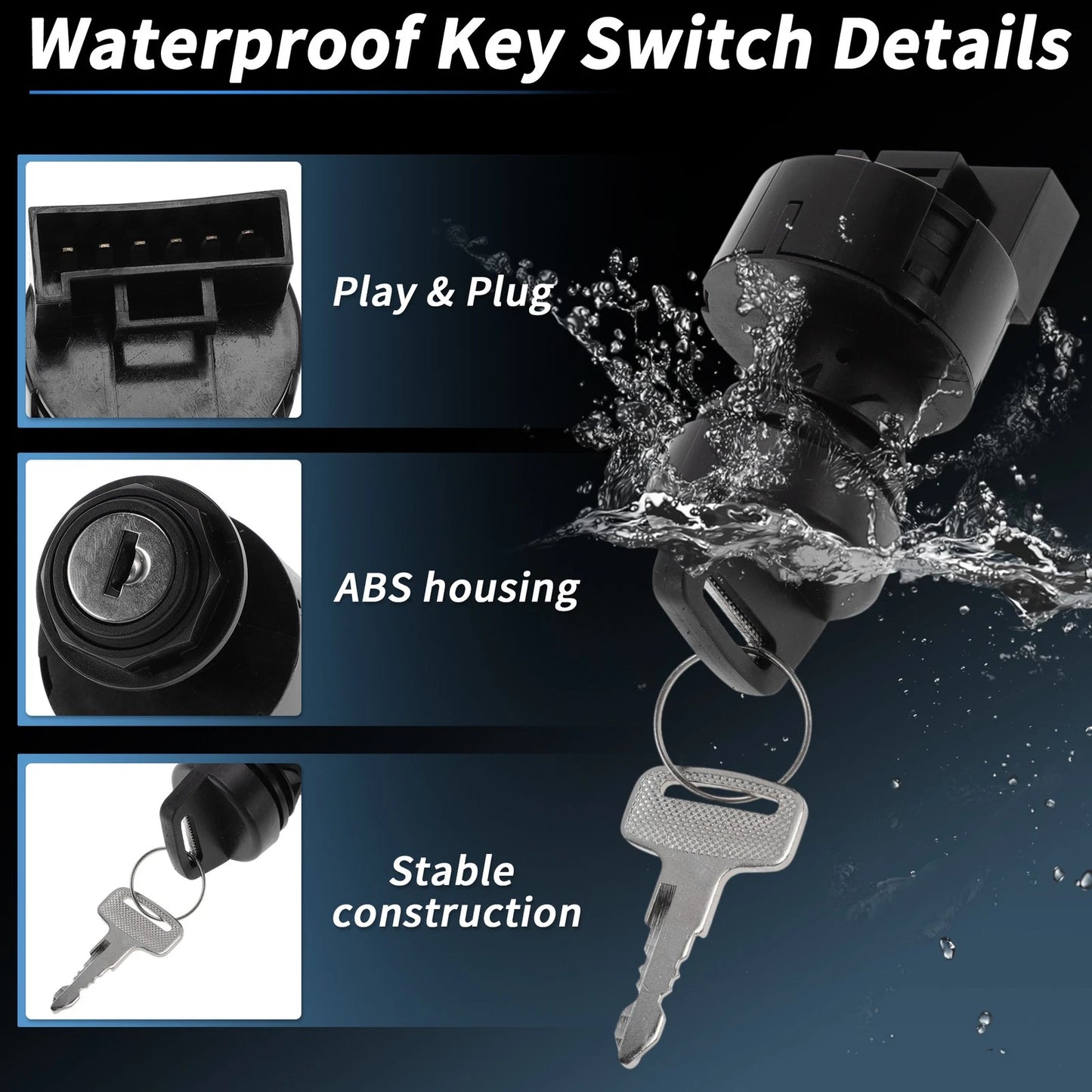Ignition Key Switch No. 4011002 for Polaris 250 Trail Blazer ATV (2002–2003)