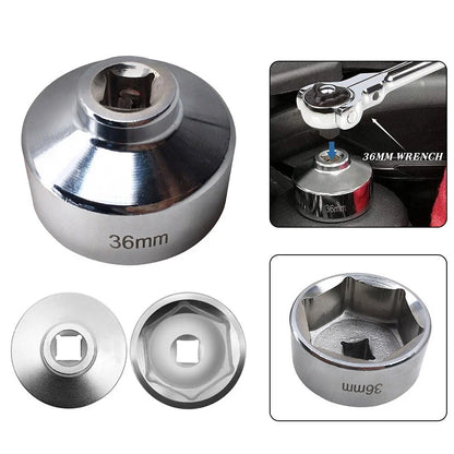 Low Profile 6Point 36mm Socket Wrench for Oil Filter Cap Removal