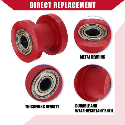 Set of 2 Chain Roller Pulley Tensioner for Motorcycle Mini Bike ATV (8mm 10mm)
