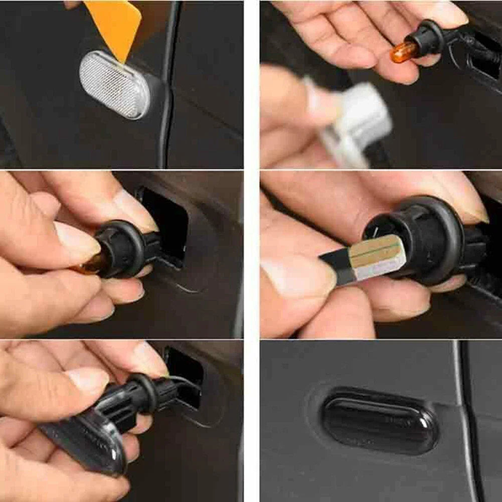 2 x Dynamic Flowing LED Side Marker Indicator Light Repeater for Renault CLIO
