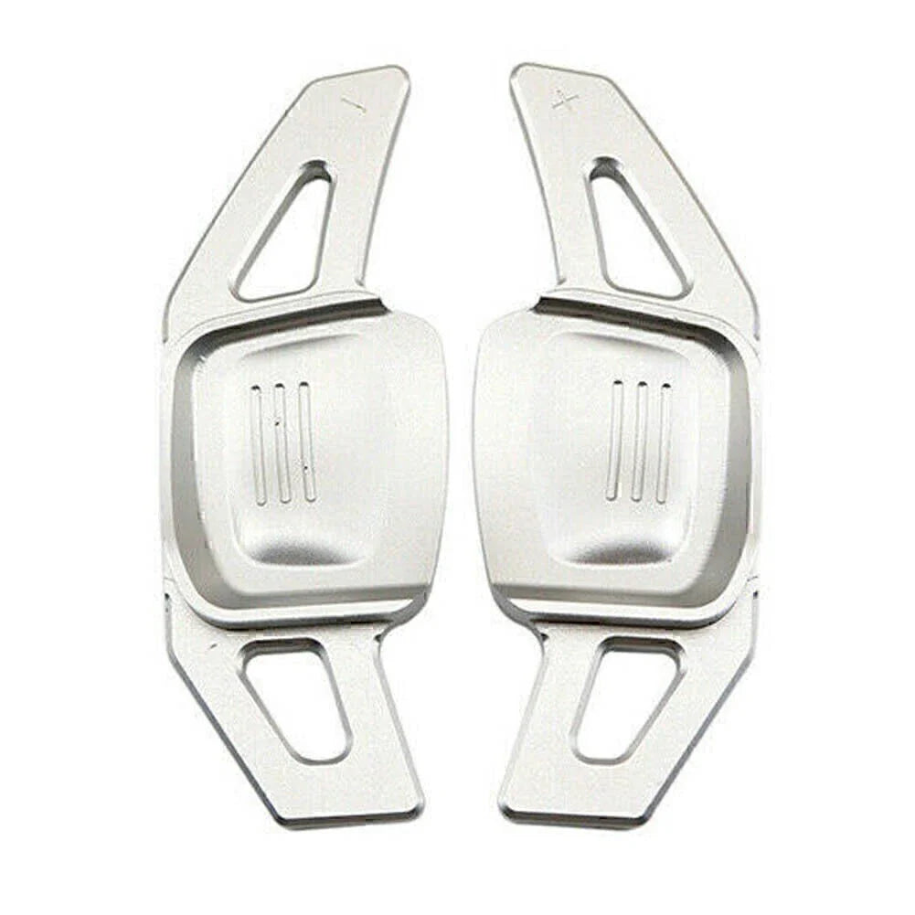 Silver Steering Wheel Paddle Shifter Extensions for VW Tiguan Golf 7 Passat