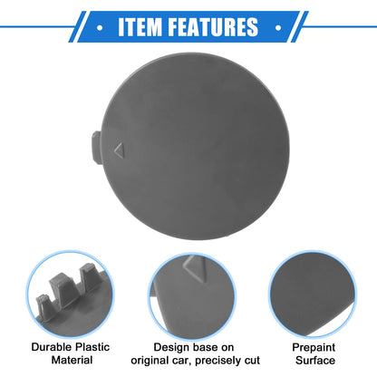 Tow Hook Eye Hole Cover Cap for BMW X5 (2016–2018) - Front Right, Gray
