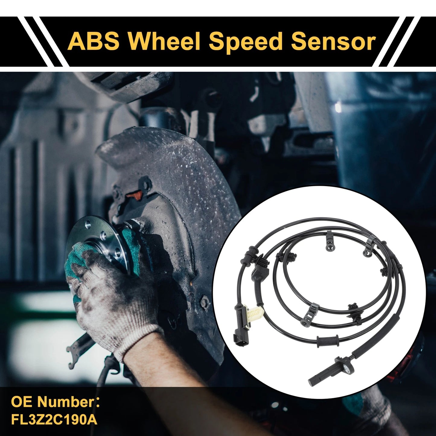 ABS Wheel Speed Sensor No.FL3Z2C190A for Ford F150 (2015–2017) Rear Right
