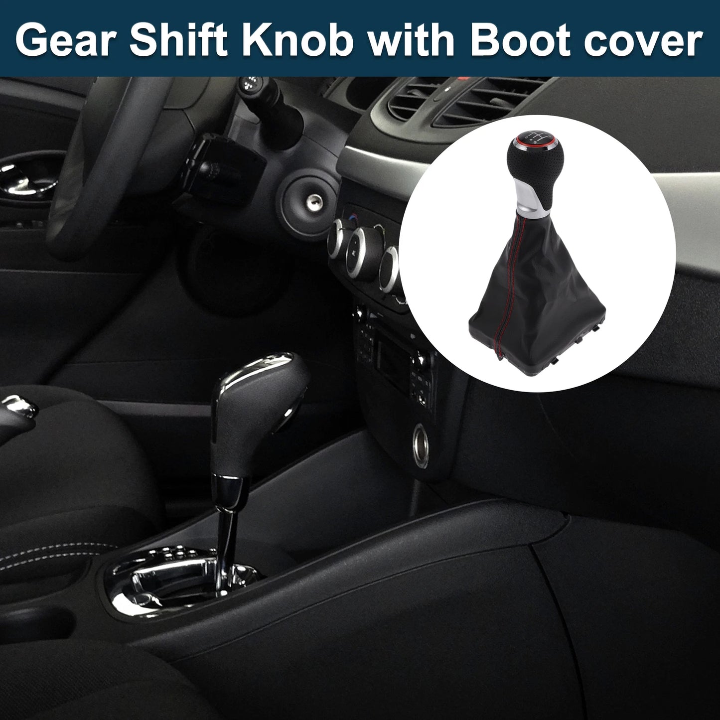 6 Speed Gear Shift Knob w/ Cover No. 4F0863278 for Audi A6 (2005–2011)