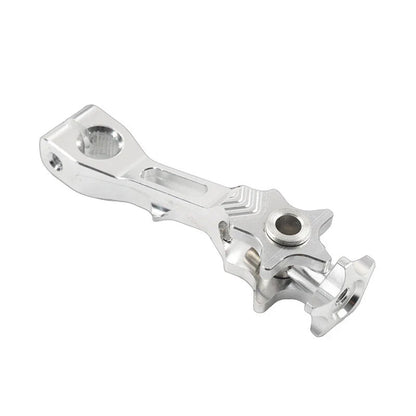 CNC Rear Brake Clutch Rocker Arm for Dirt Bike - Aluminum Alloy Silver