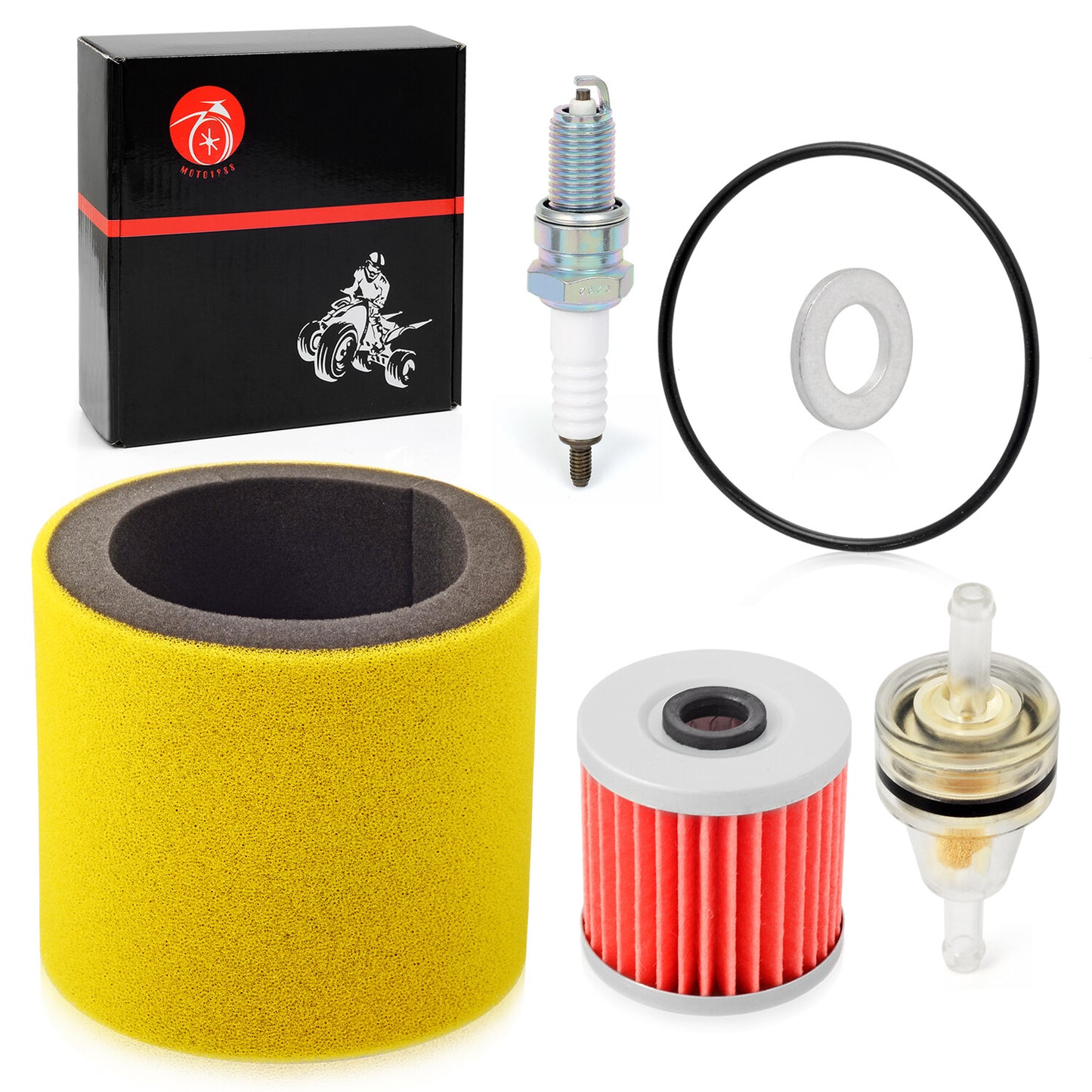 Air Filter Foam Oil Filter Spark Plug for Kawasaki KLF300-C Bayou 300 (1989–2004)