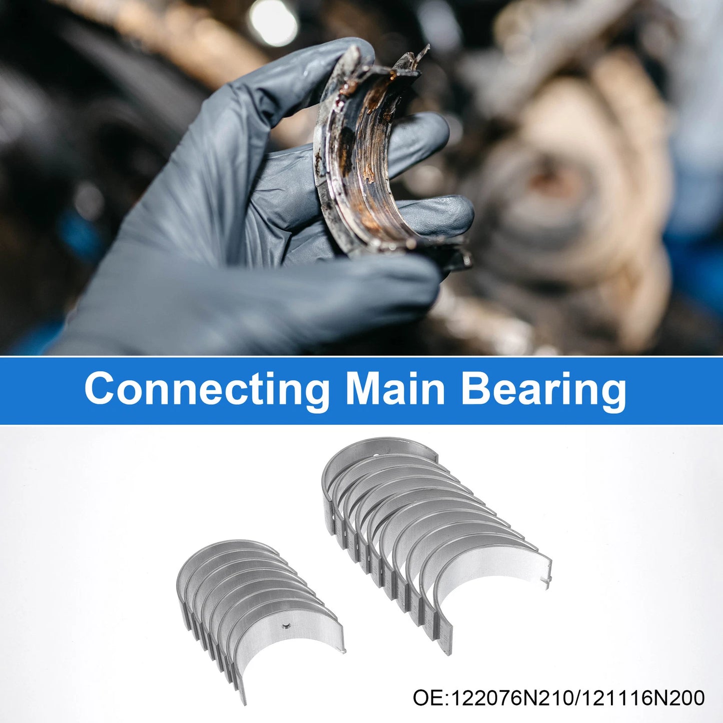 Main Bearing Connecting Rod Bearing Kit No. 122076N210 for Nissan Altima (2002–2006)