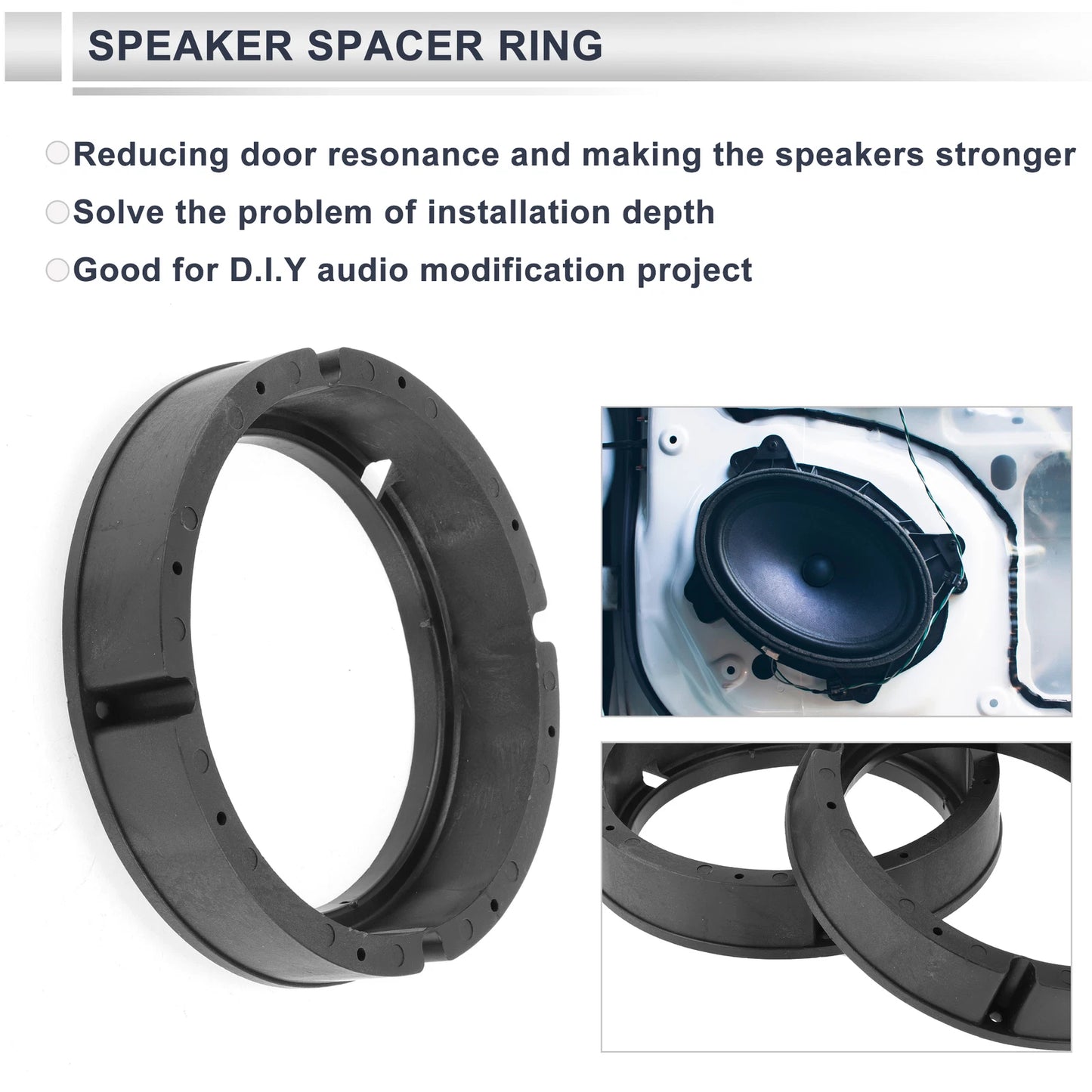 2X Speaker Spacer Ring Adapter for VW CC (6.5")