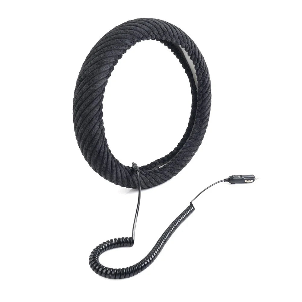 Heated Steering Wheel Cover 14.5-15.5in for Tangle Free Design