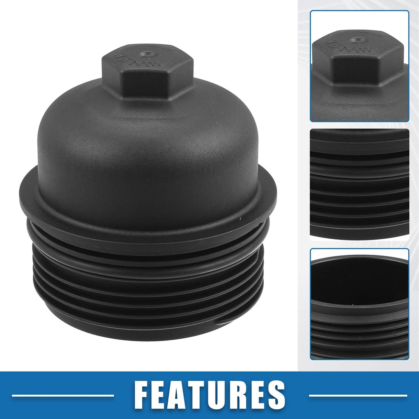 Engine Oil Filter Housing Cover Cap 26350-3CAB1 for Kia Sedona Sorento (2016–2018)