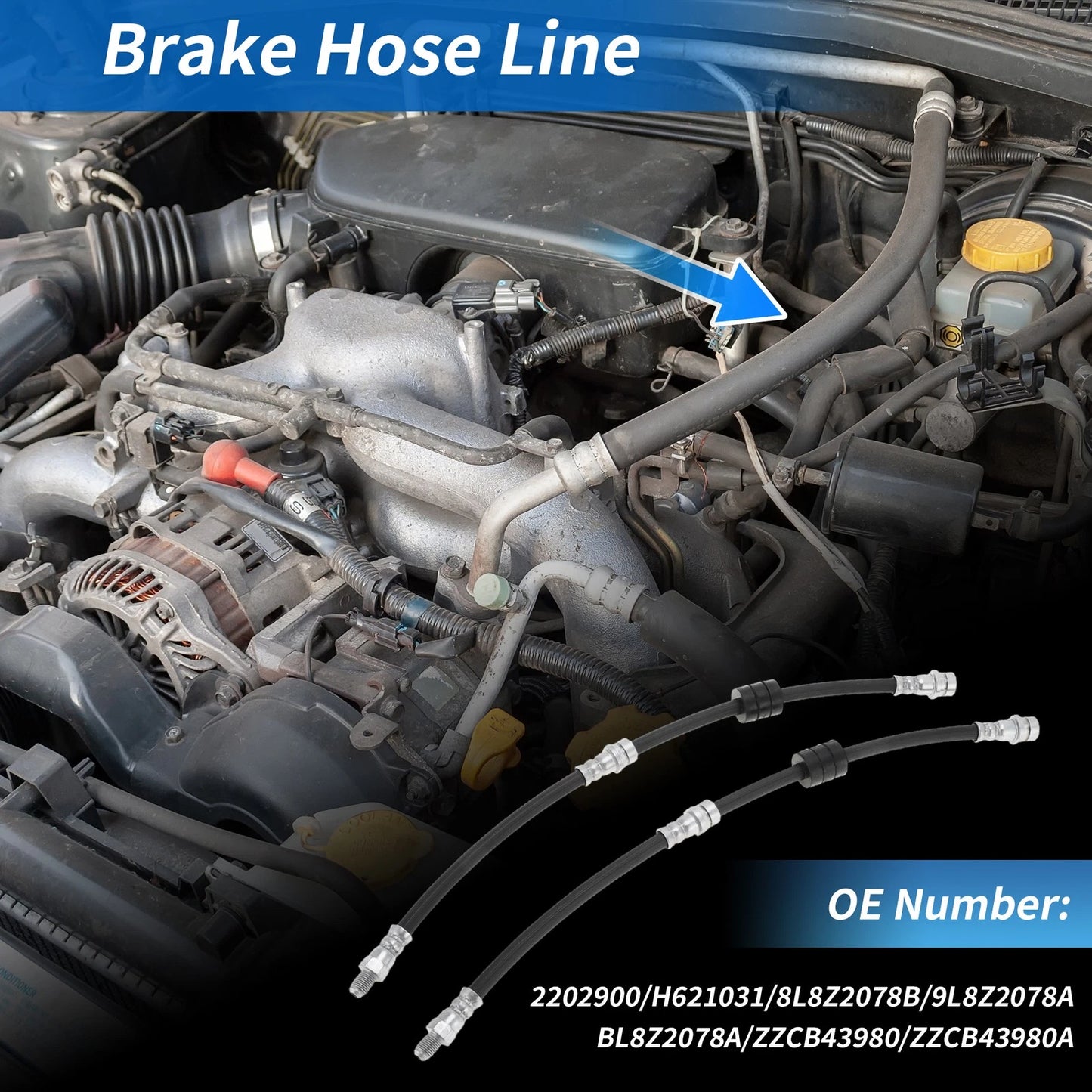 Brake Line Hose Set for Ford Escape (2008–2012) No. 8L8Z2078B/9L8Z2078A