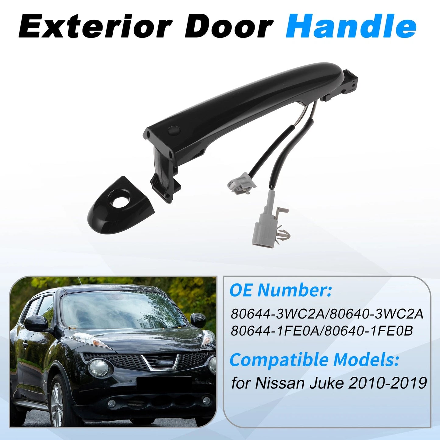 Front Right Exterior Door Handle No. 80644-3WC2A for Nissan Juke (2011–2019)