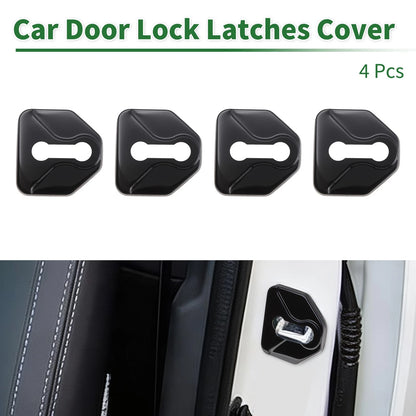 Set of 4 Car Door Lock Latches Cover for Subaru Forester (2004–2024) Metal Black