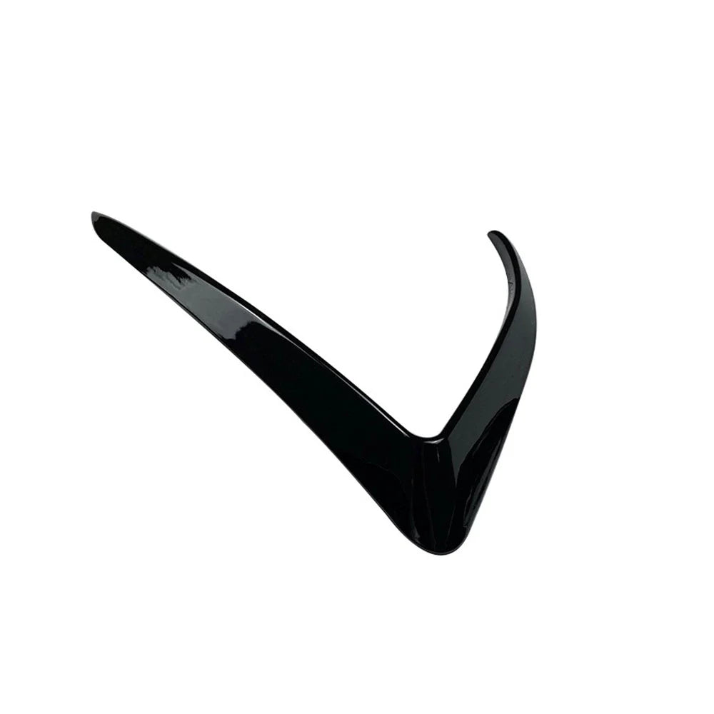 Black Front Bumper Side C Canards Covers Trim for Tesla Model 3 (2017–2023)