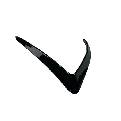 Black Front Bumper Side C Canards Covers Trim for Tesla Model 3 (2017–2023)