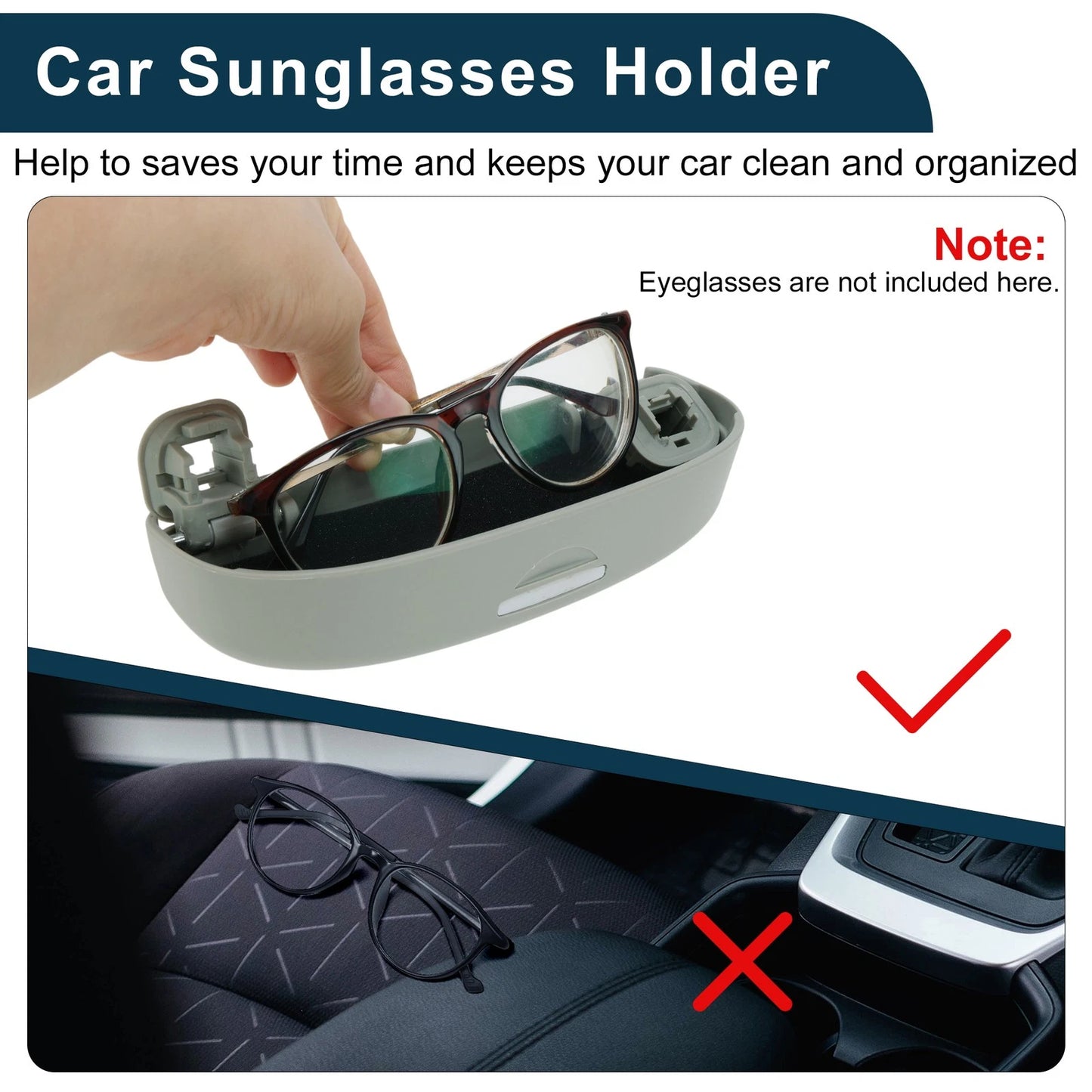 Sunglasses Case for Toyota C-HR (2016–2023) Eyeglasses Holder Storage Box