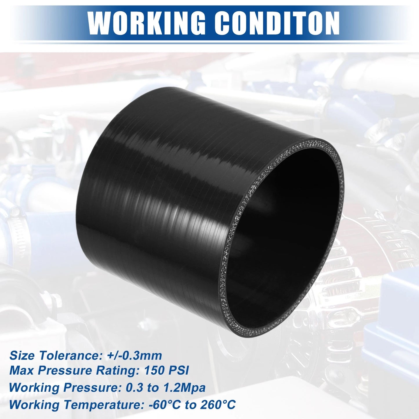 100mm Silicone Coupler Turbo Pipe for Universal Fit (3.94")