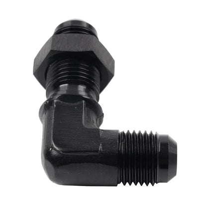 10AN Male to Male Flare 90�� Union Bulkhead Adapter Fitting for Car