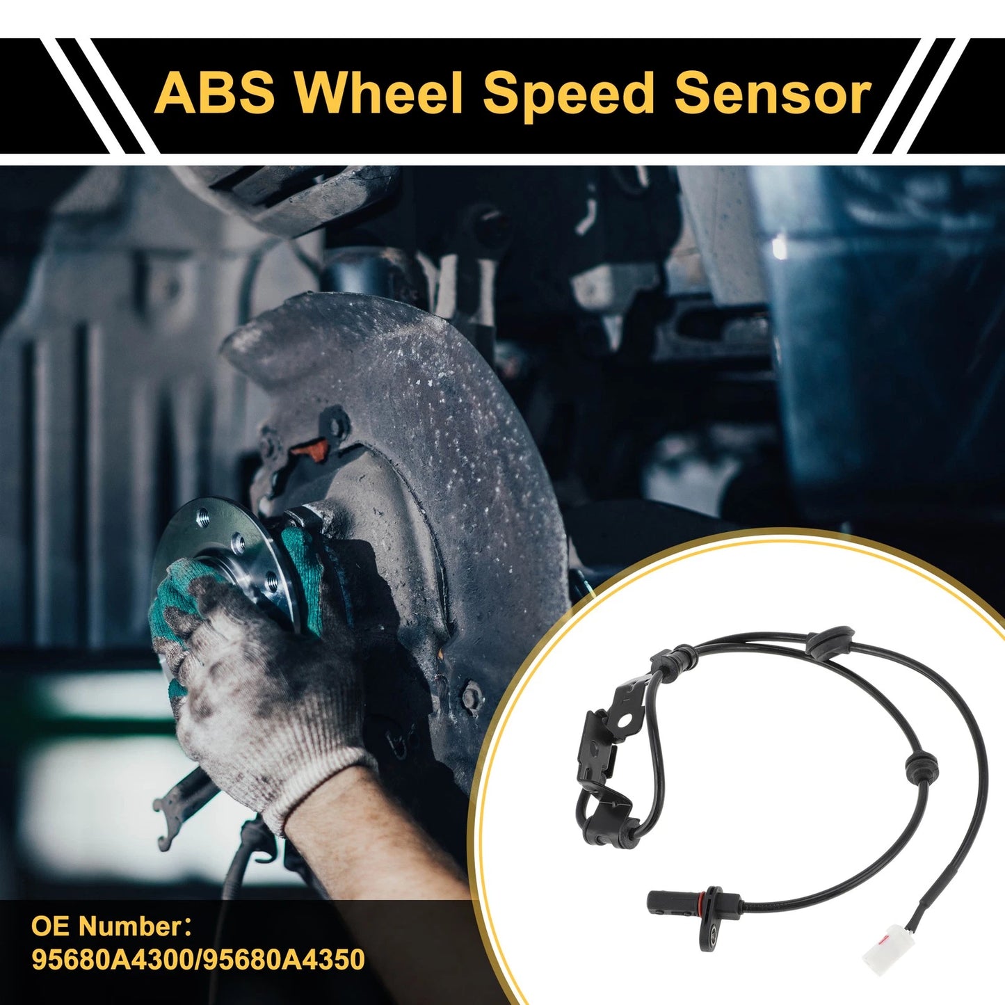 ABS Wheel Speed Sensor No. 95680A4300 for Kia Carens (2013–2015) Rear Left