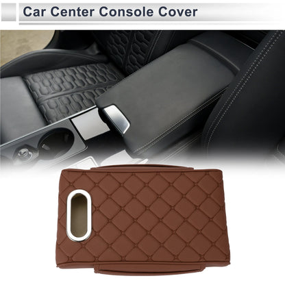Center Console Cover for Car (13.39"x9.06"x2.36", Nappa Leather)