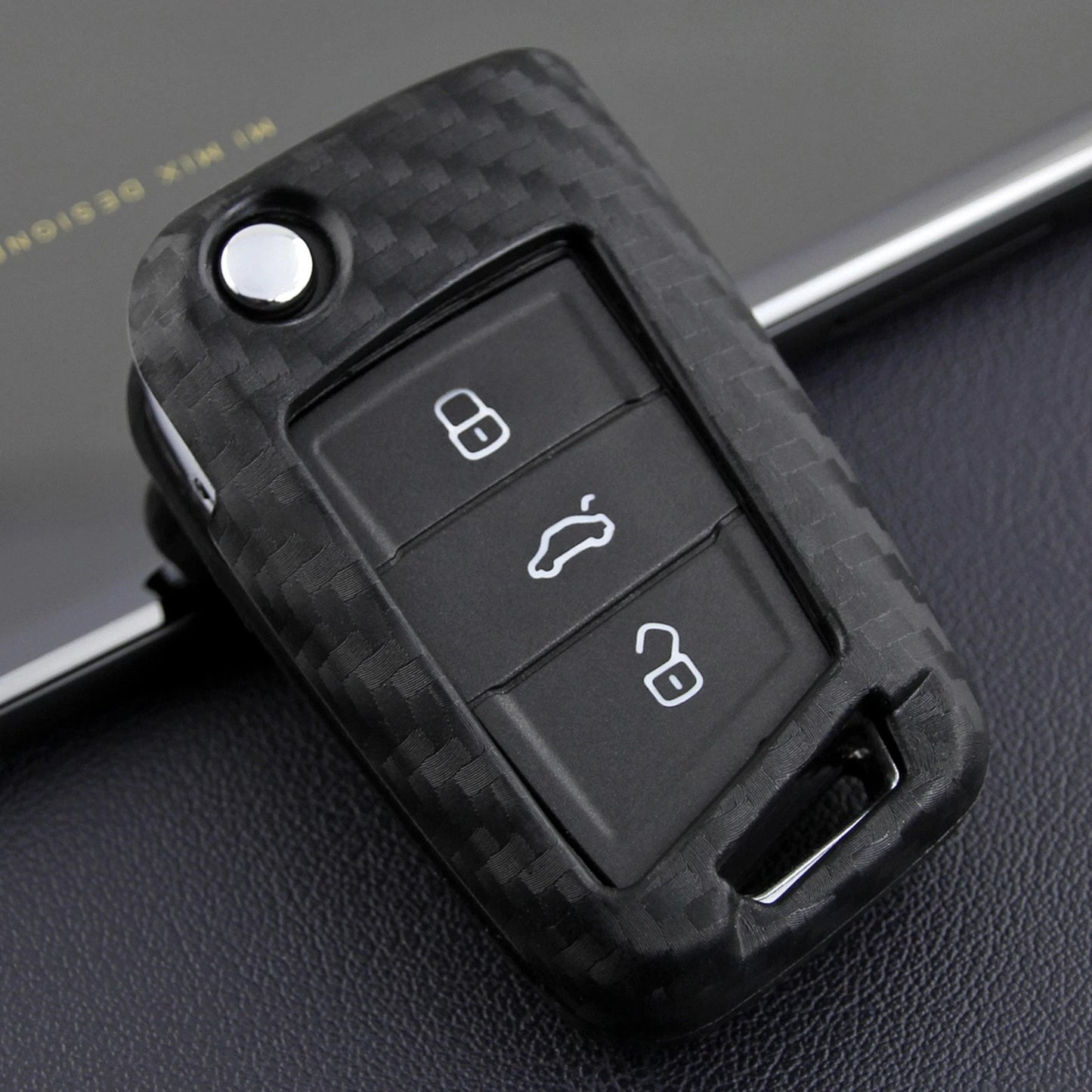 Silicone Leather Key Case Cover for VW Golf MK7 (2013–2020)
