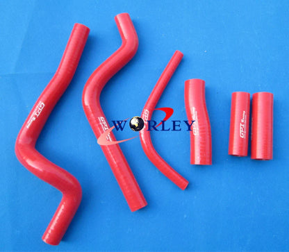 Aluminum Radiator & Red Silicone Hose for Honda CR500 CR500R (1989)