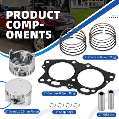 Piston Ring Kit for EZGO Golf Cart Robin 350cc (1996–2008)