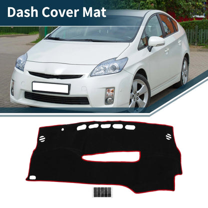 Dashboard Cover Mat for Toyota Prius 30 Series (2016–2022) - Black Red Set