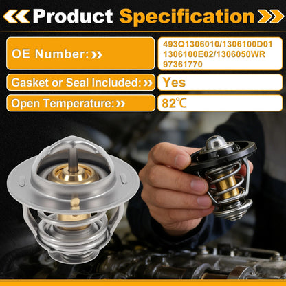 Engine Coolant Thermostat 493Q1306010 for American Motors Concord (1980–1982)