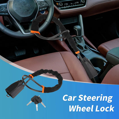 Steering Wheel Lock & Seat Belt Lock for Universal Fit (2010–2023)