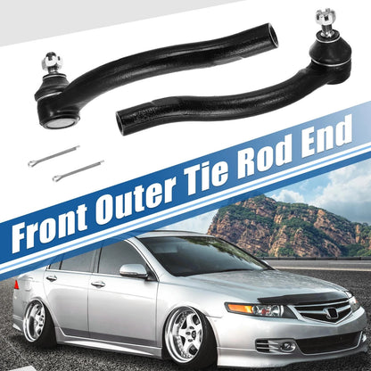 2pcs Front Inner Outer Tie Rod End Links ES80287 ES80288 for Honda Acura TSX (2004–2014)