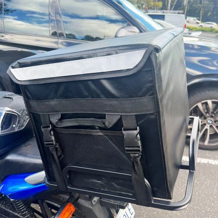 62L Insulated Food Delivery Bag for Pizza Takeaway Storage + Rear Rack