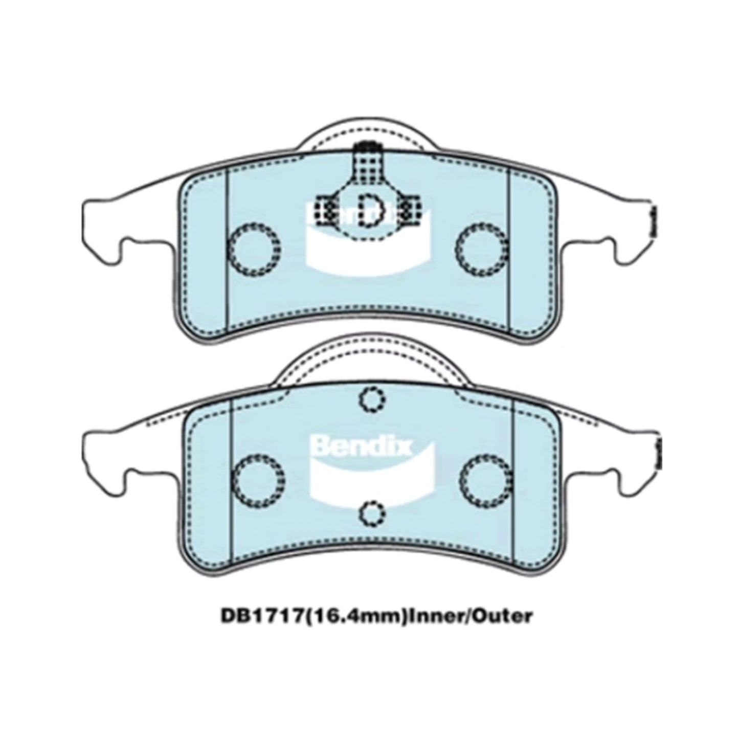 Set of 4 Rear Disc Brake Pads for Jeep Grand Cherokee (1999–2005)