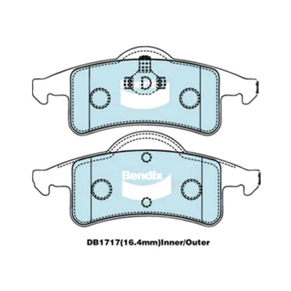 Set of 4 Rear Disc Brake Pads for Jeep Grand Cherokee (1999–2005)