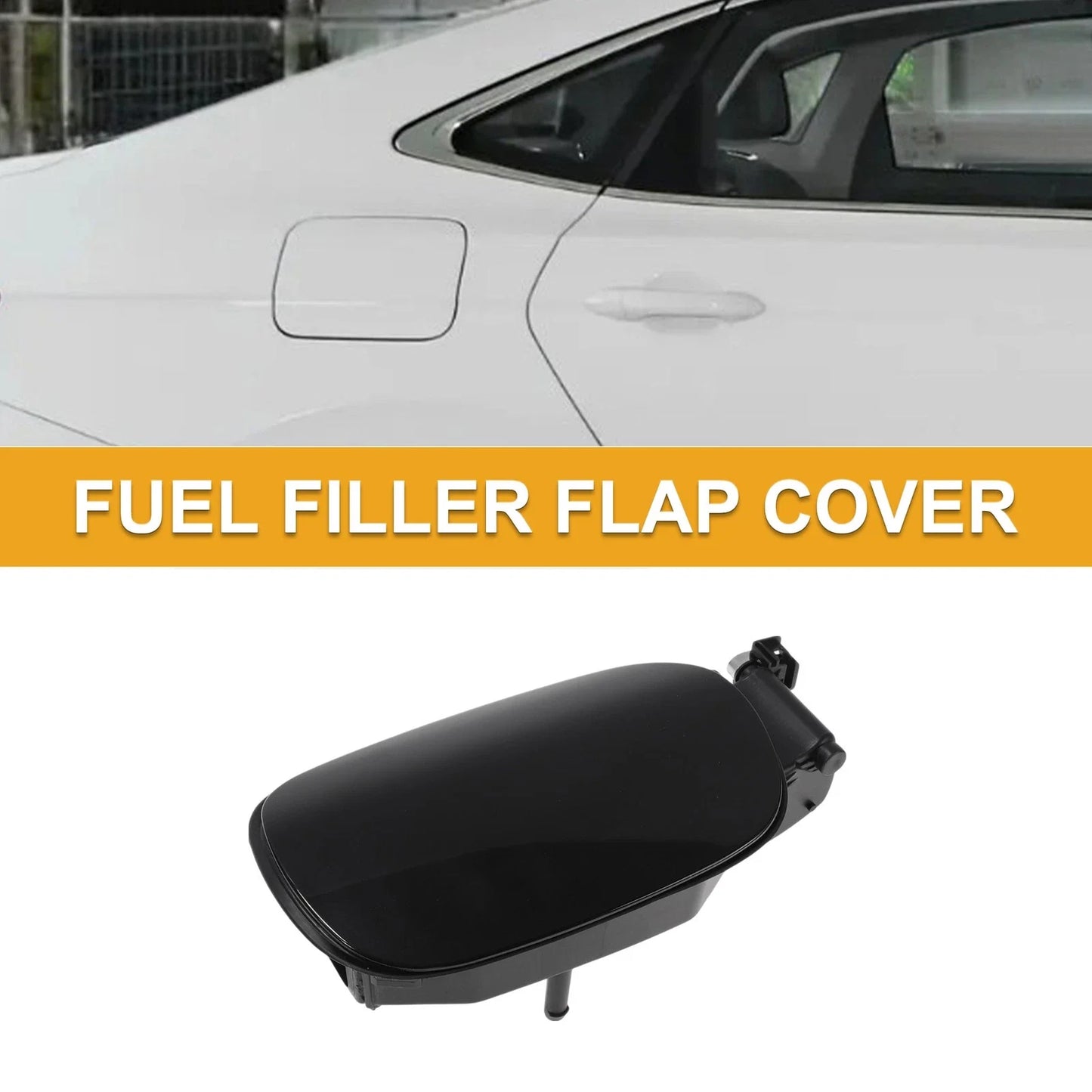 Fuel Tank Door Cap for Mercedes-Benz W205 (2015-2021) Bolt Type Black