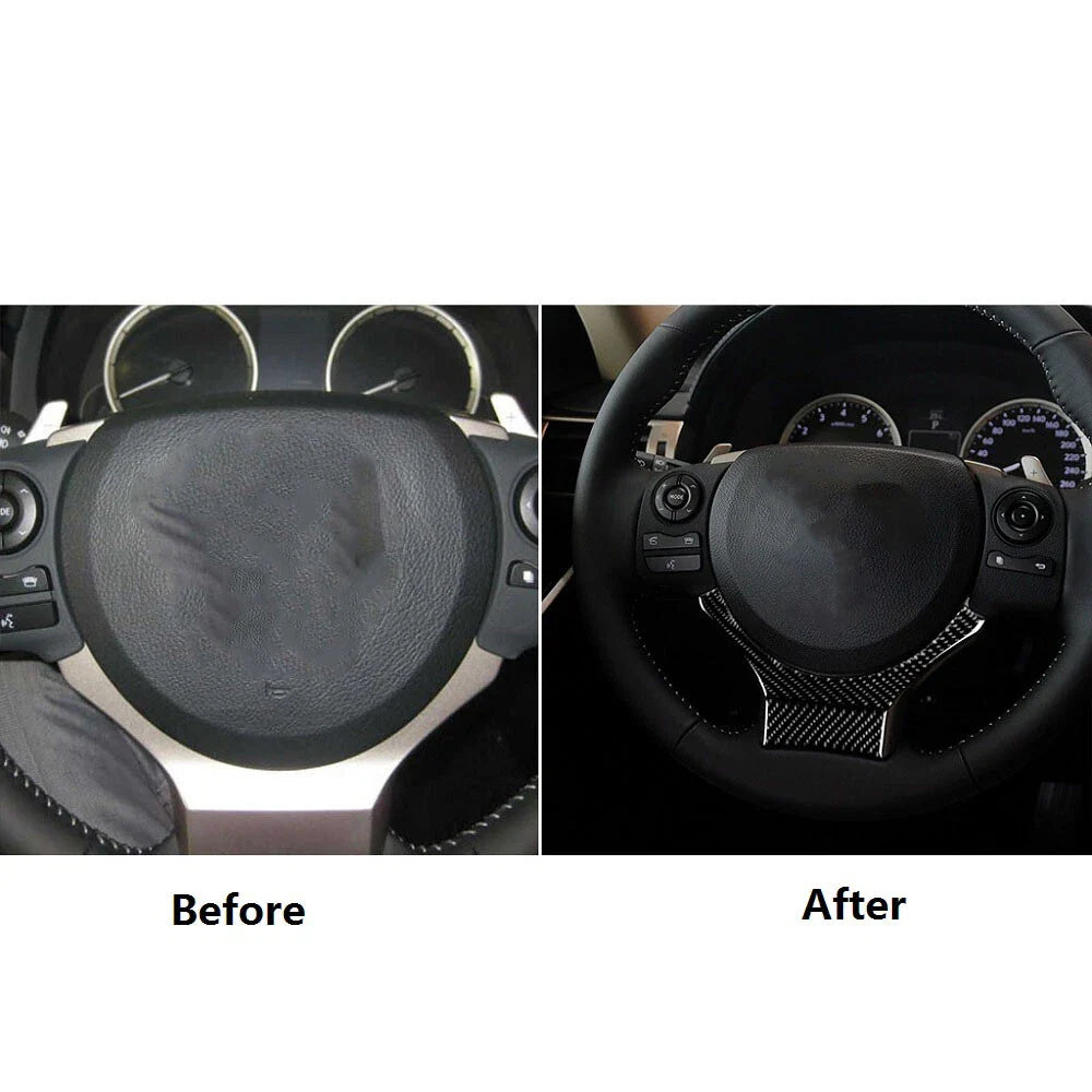 Carbon Fiber Steering Wheel Cover Trim for Lexus IS250 IS300 IS350 (2014-2018)