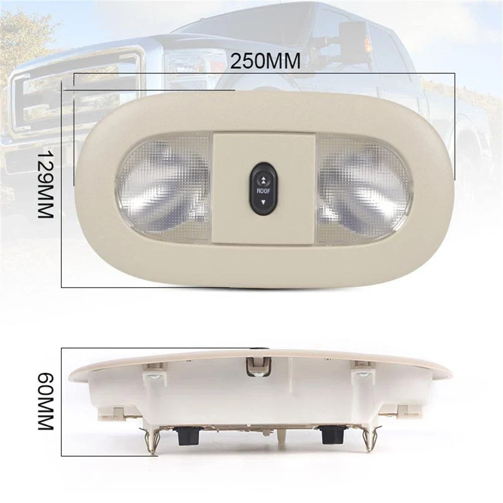 LED Front Overhead Console Dome Light & Sunroof Switch for Ford