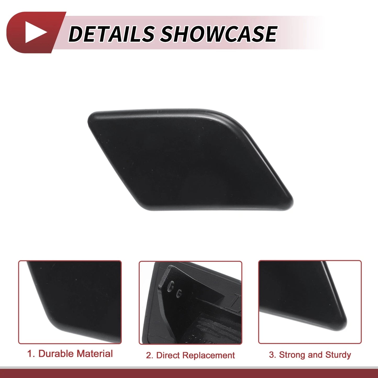 Set of 2 Washer Nozzle Cover Caps No. 51117347666 for BMW X1 (2016–2022)