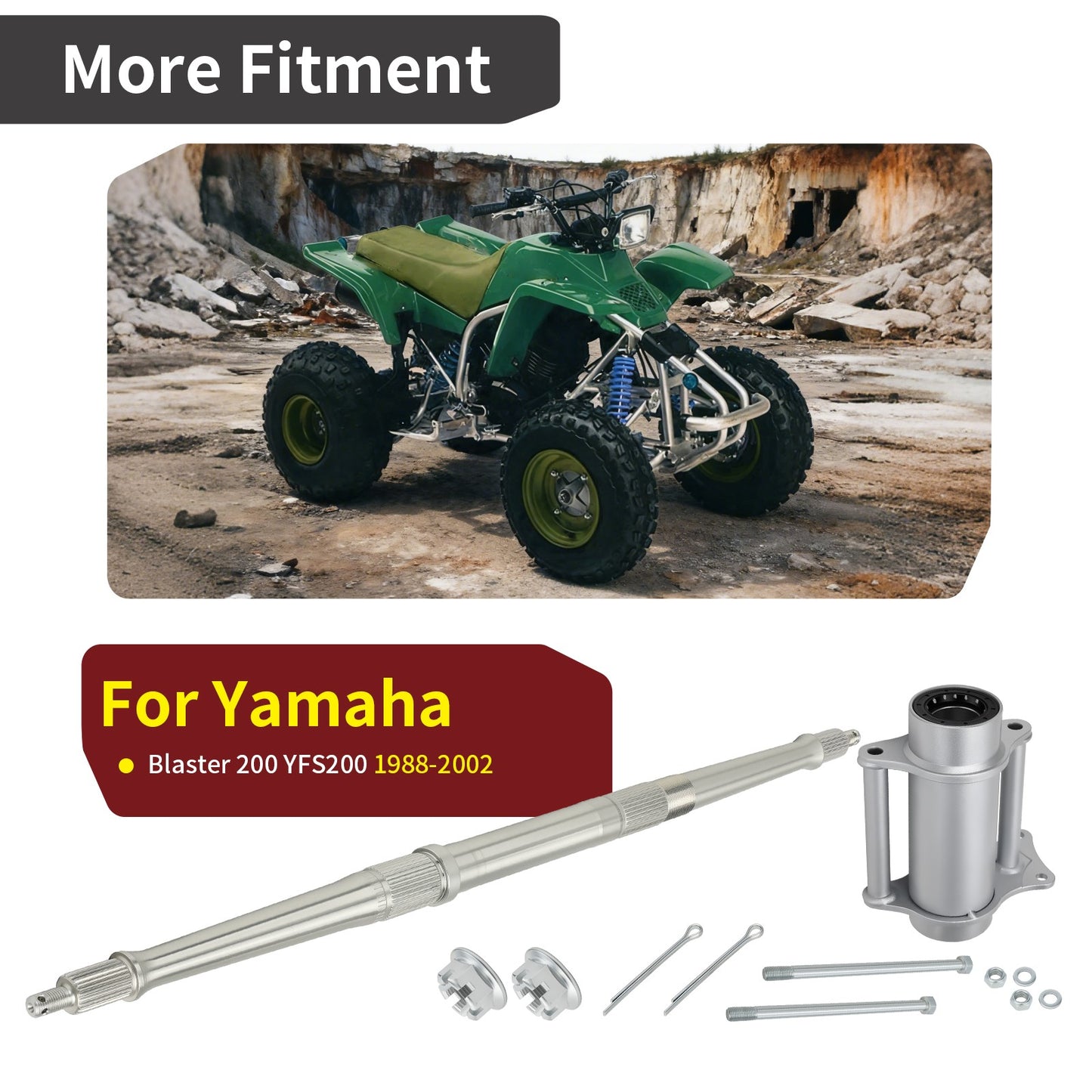 Rear Axle Shaft with Housing Carrier Hub for Yamaha Blaster (1988–2002)