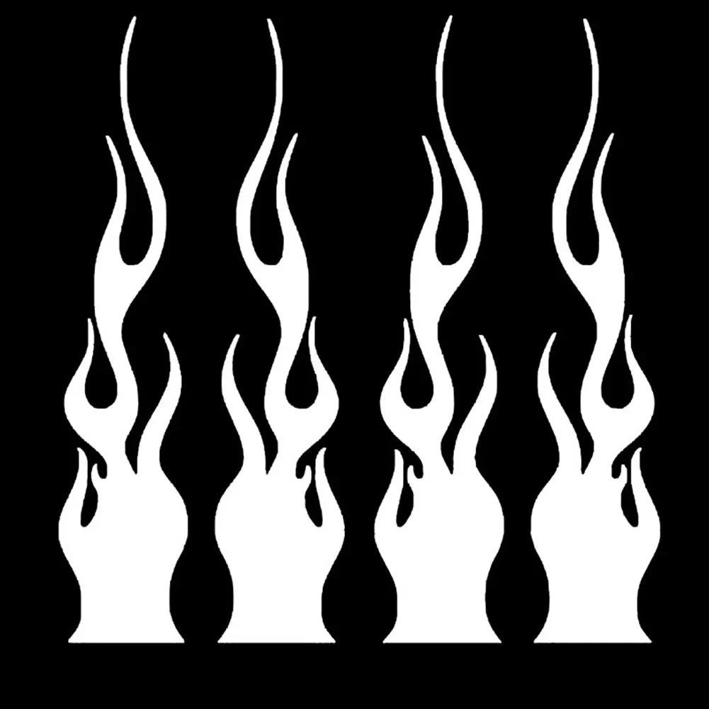 1set Vinyl Flame Reflective Stickers for Car Racing Laptop Skateboard