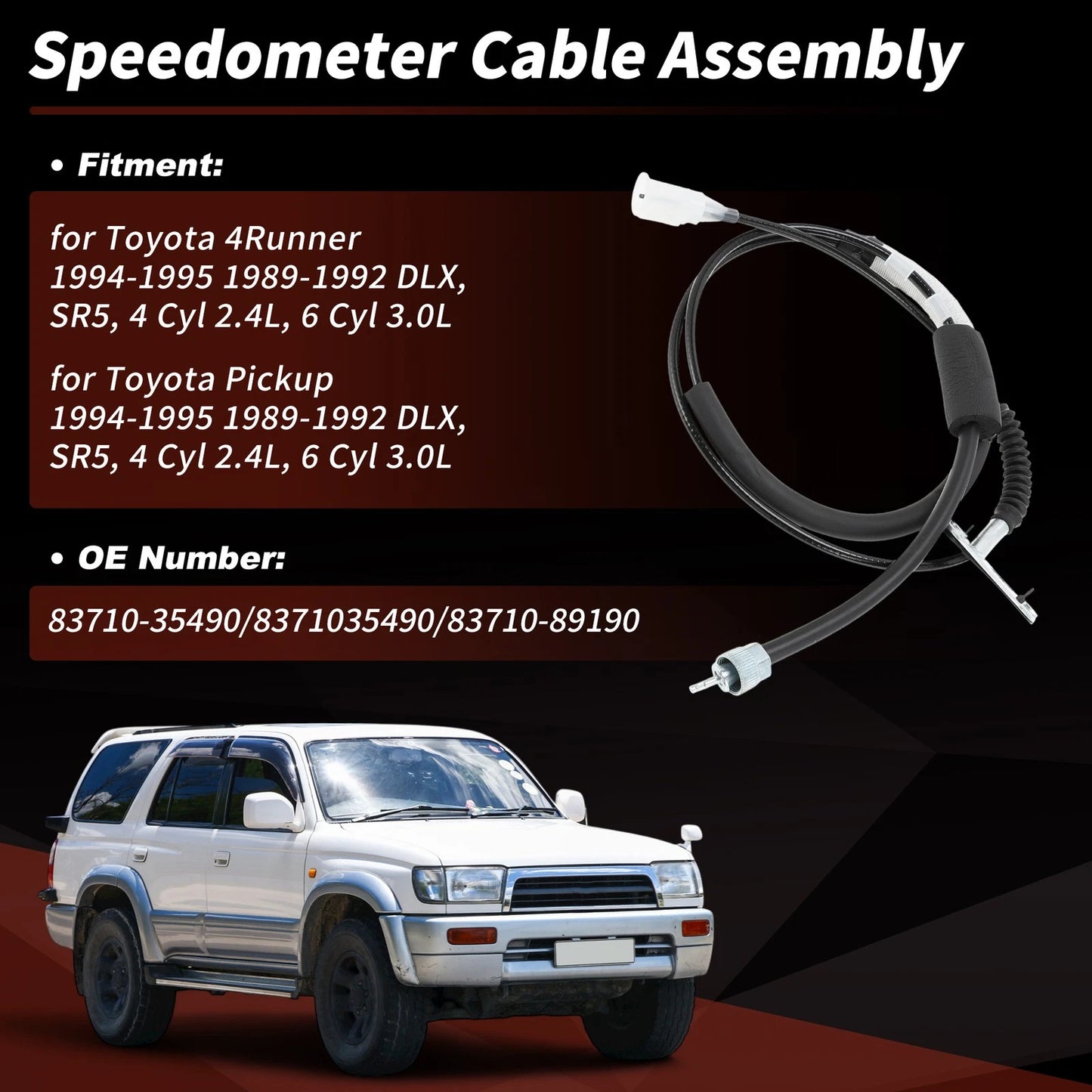 Speedometer Cable No. 83710-35490 for Toyota 4Runner Pickup (1989–1995)