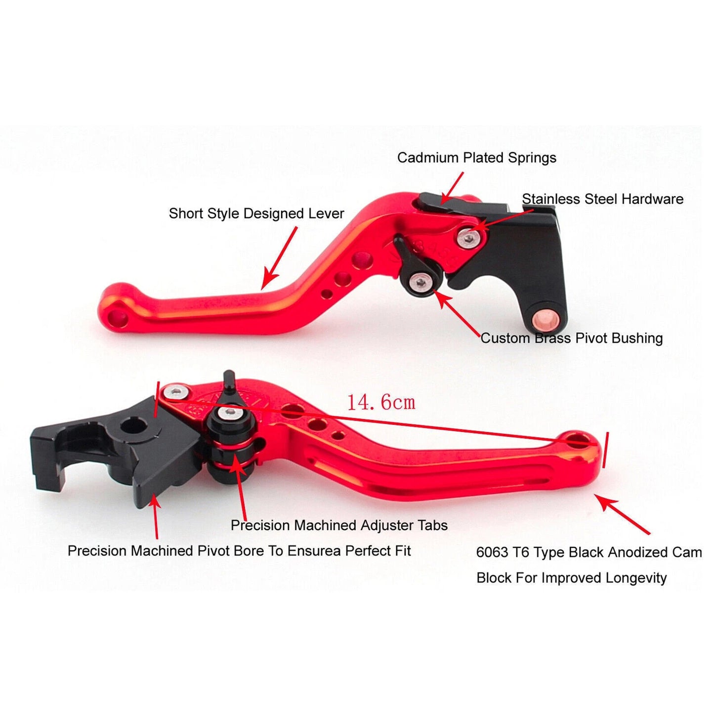 Short clutch brake levers for Ducati Panigale 1299/1199/959/899/749S (2012–2018)