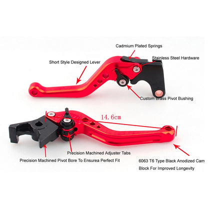 Short clutch brake levers for Ducati Panigale 1299/1199/959/899/749S (2012–2018)