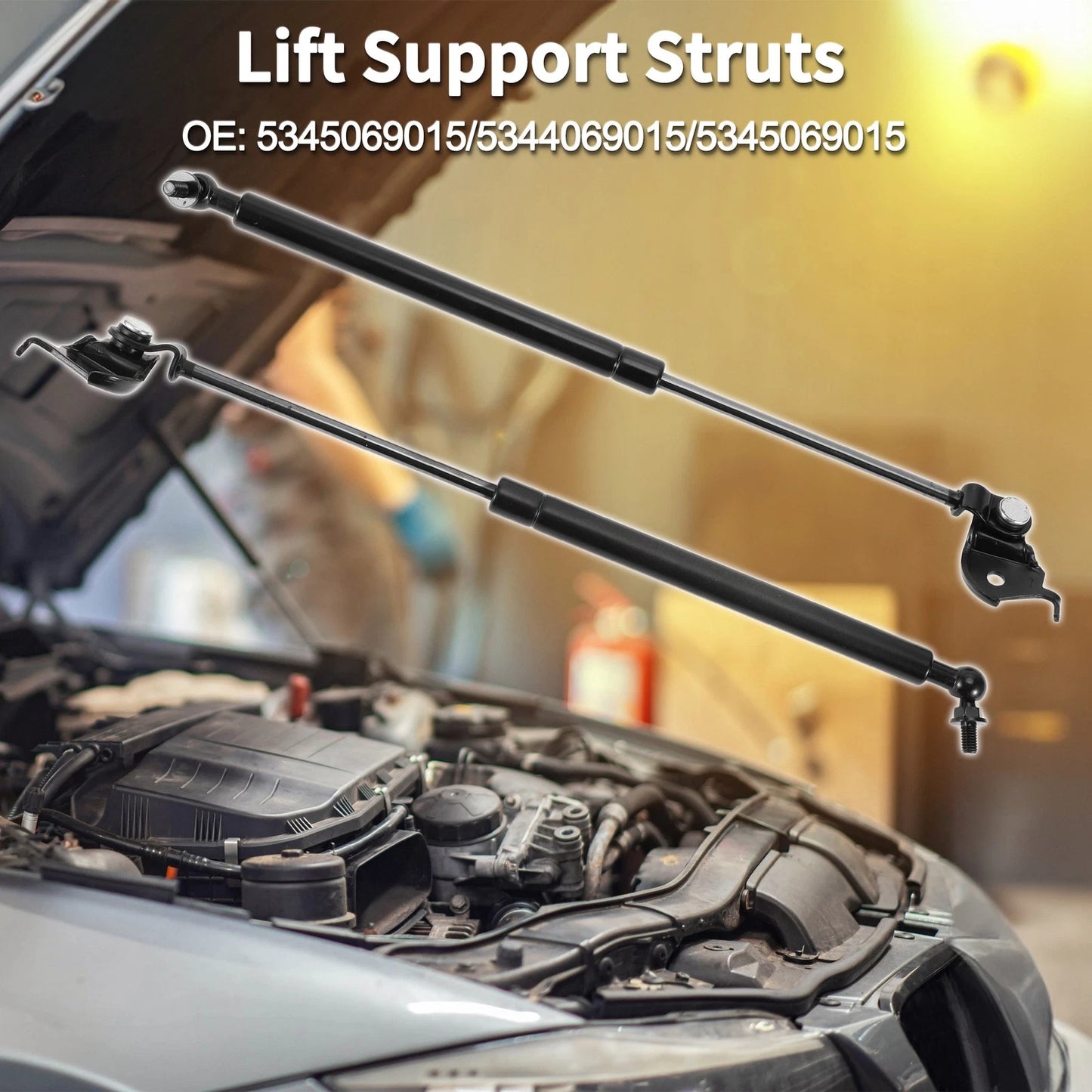 Front Hood Lift Supports Struts 2X No.5345069015 for Toyota Land Cruiser (1990–1997)