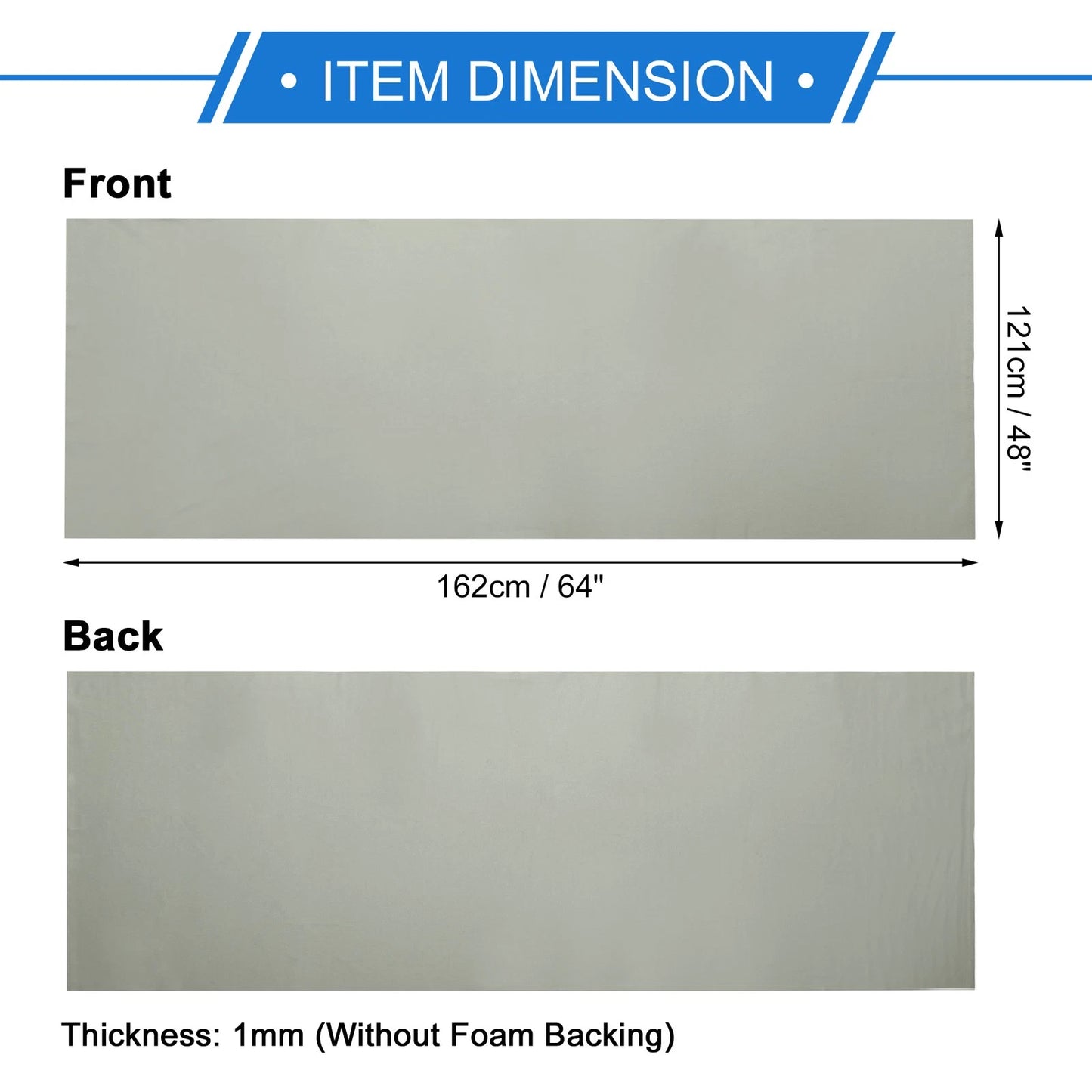 Breathable Mesh Headliner Fabric 64"x48" for Car Roof Repair (Light Gray)