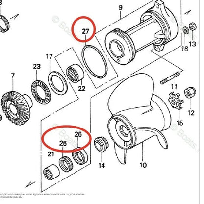 Lower Unit Oil Seal for Honda BF75A BF90A (75-90HP)