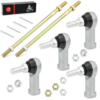 2 x Tie Rod Ends Kit w/ Nut Pin for Honda Foreman 450 TRX450 (1998–2004)